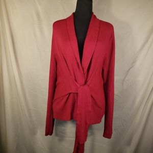 Talbots Fuchsia Tie-Front Cardigan - XL